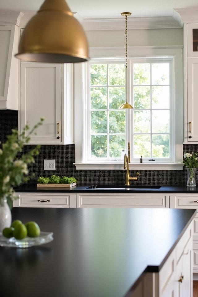 elegant kitchen contrast design