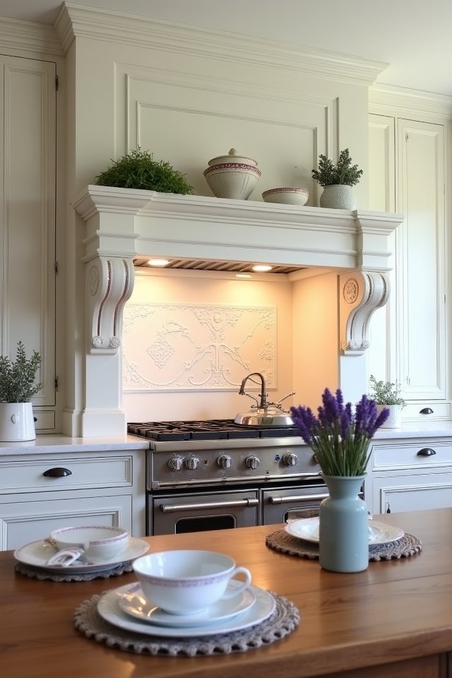 elegant kitchen mantel designs