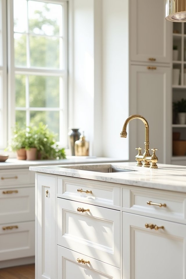 elegant kitchen with gold