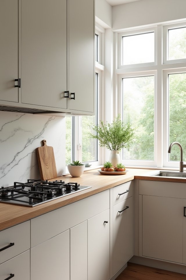 elegant light taupe cabinetry