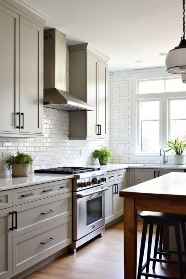 elegant light taupe cabinets