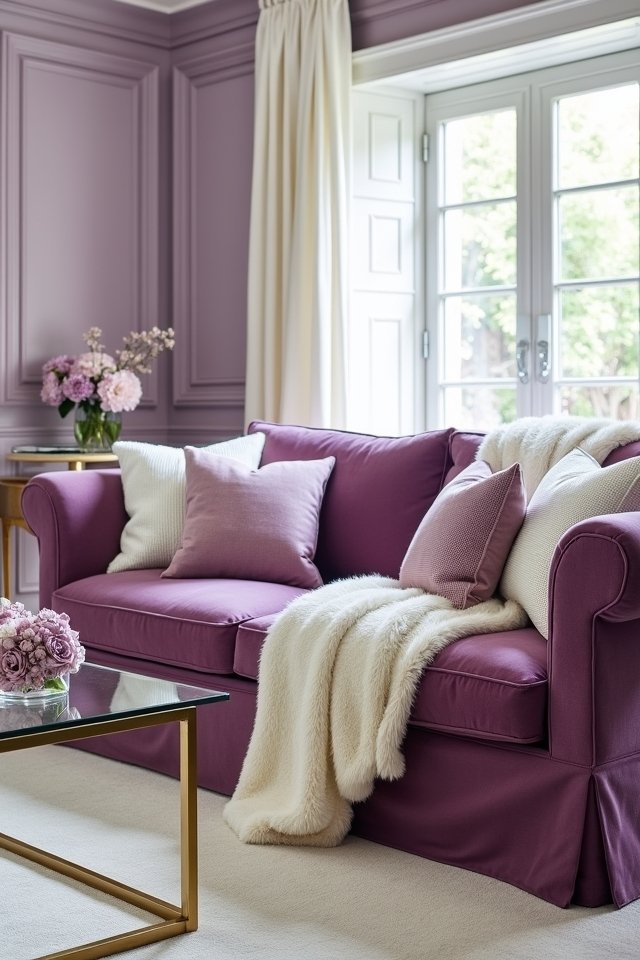 elegant lilac living room