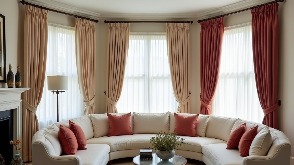 elegant living room drapes