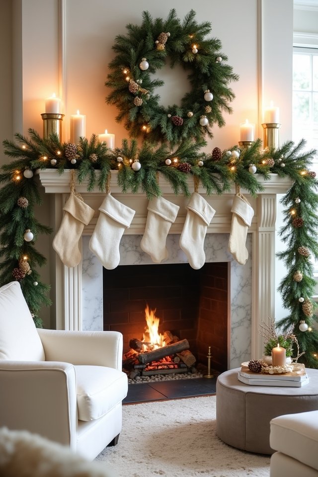 elegant mantel garland decor