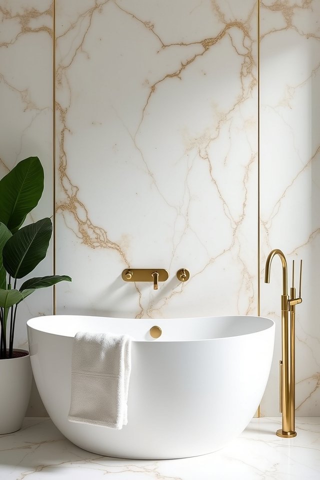 elegant marble bathroom retreat