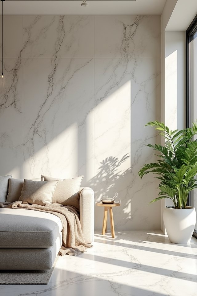 elegant marble living space