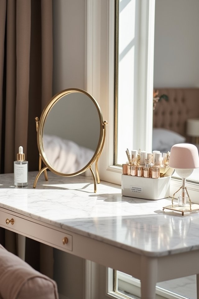 elegant marble vanity surface