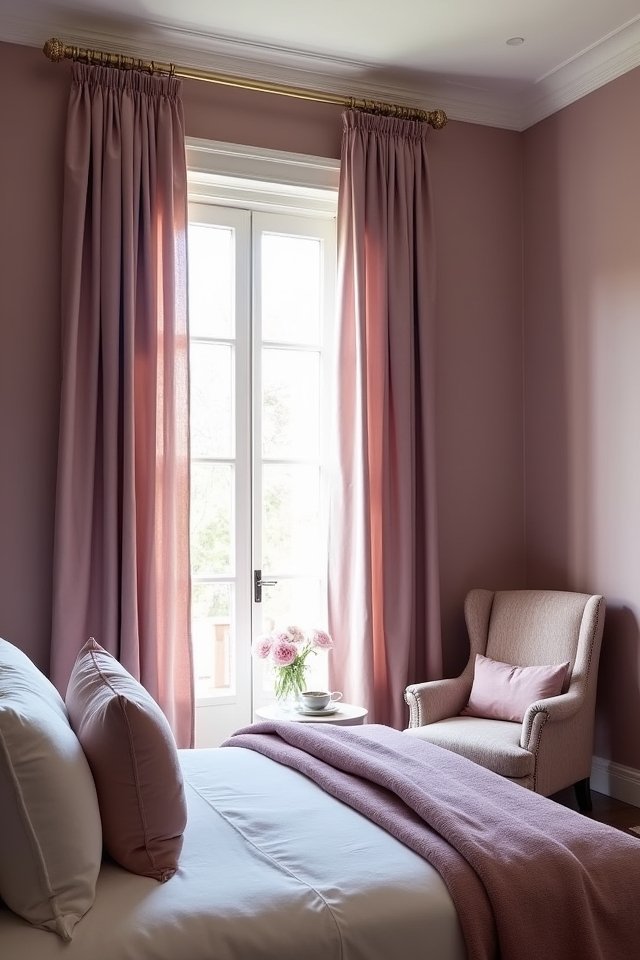 elegant mauve light filtering