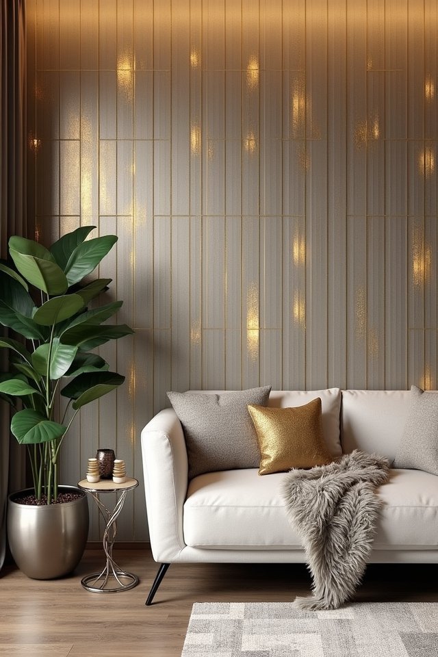 elegant metallic wall accents
