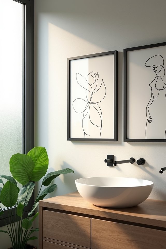 elegant minimalist line art