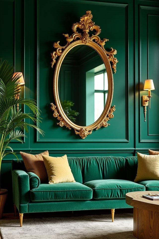 elegant mirrors enhance depth