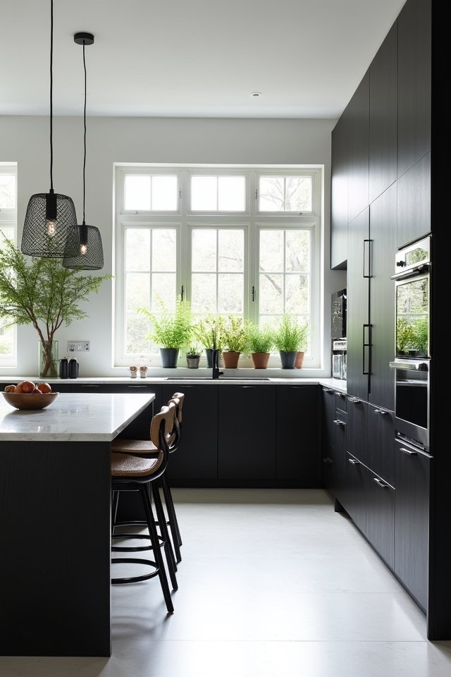 elegant monochrome kitchen design