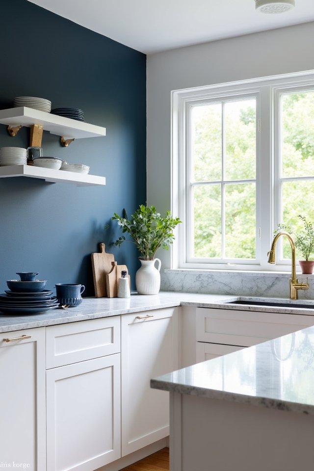 elegant navy and white