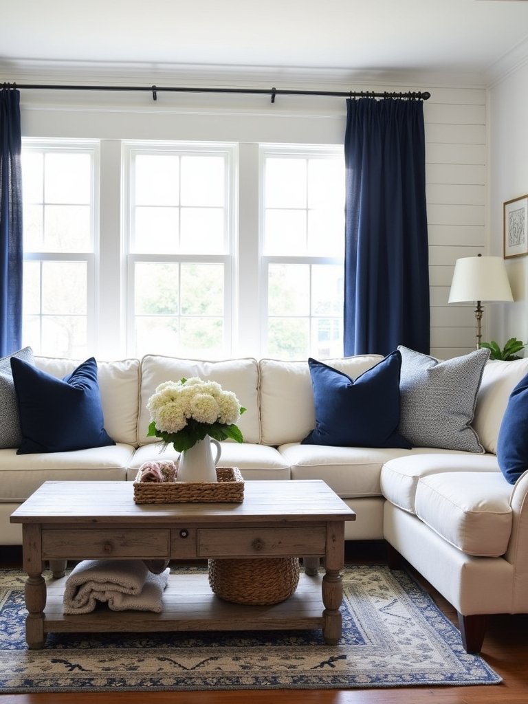 elegant navy home accents