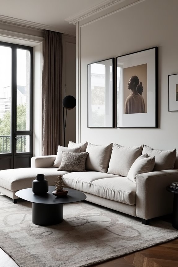 elegant neutral sofa comfort