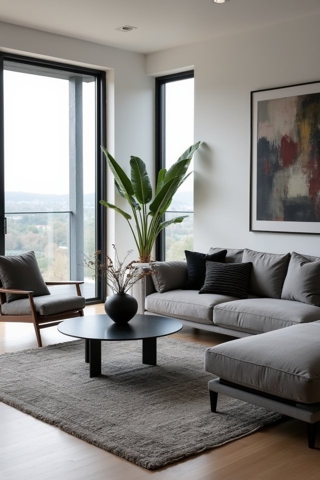 elegant open concept living