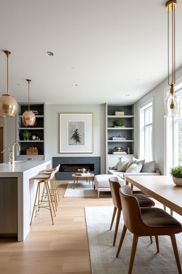 elegant open concept living
