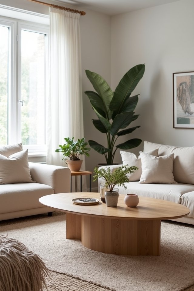 elegant oval shaped tables