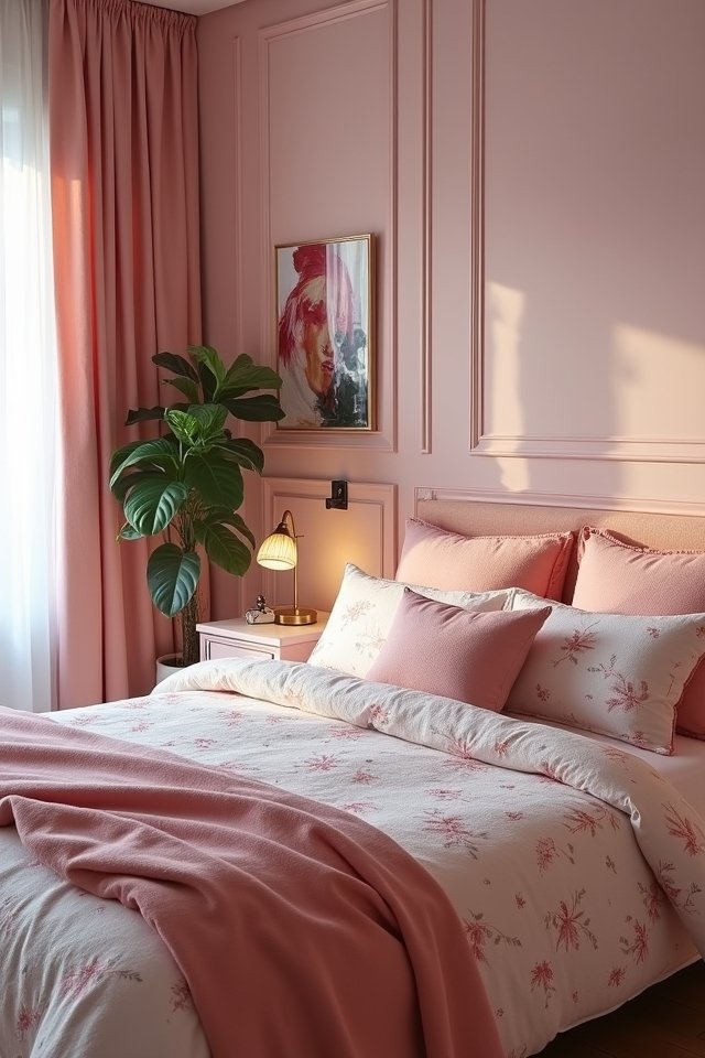 elegant pink curtain charm