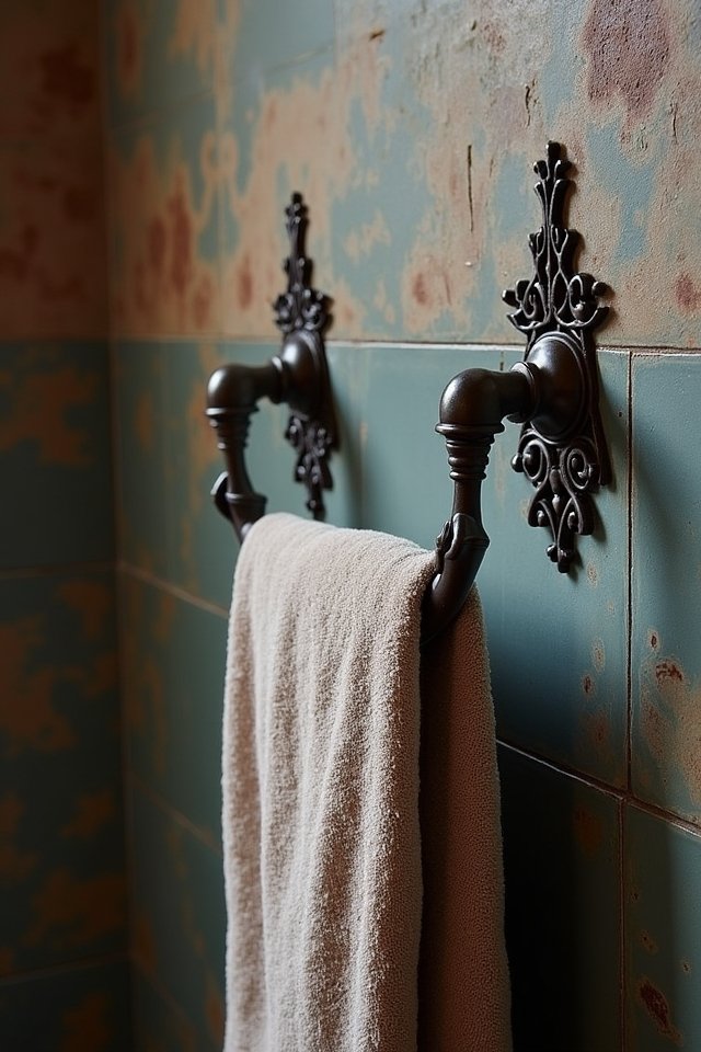 elegant rustic towel bars