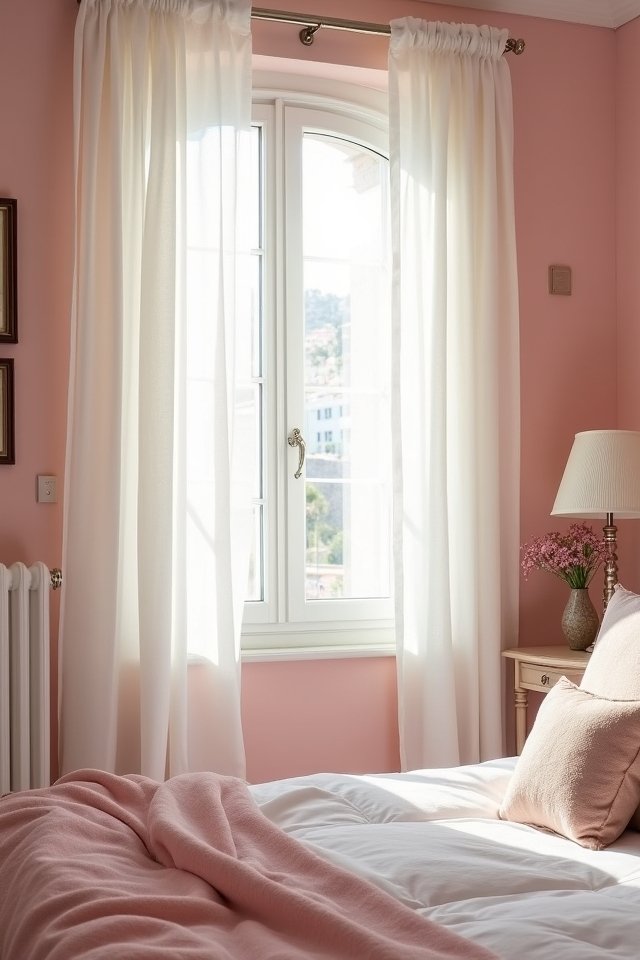 elegant sheer white curtains