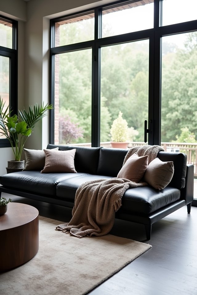 elegant sleek leather daybed