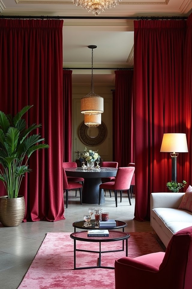 elegant space dividing curtains