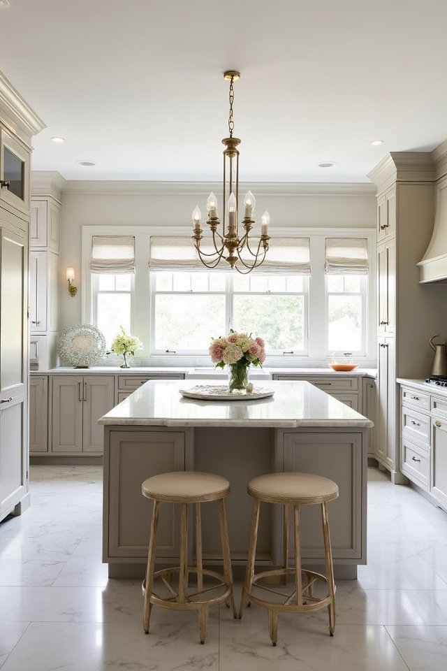 elegant two tone cabinet transformation