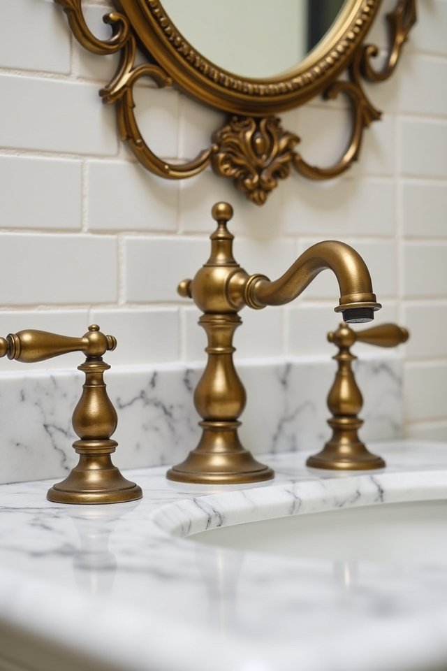 elegant vintage brass faucets