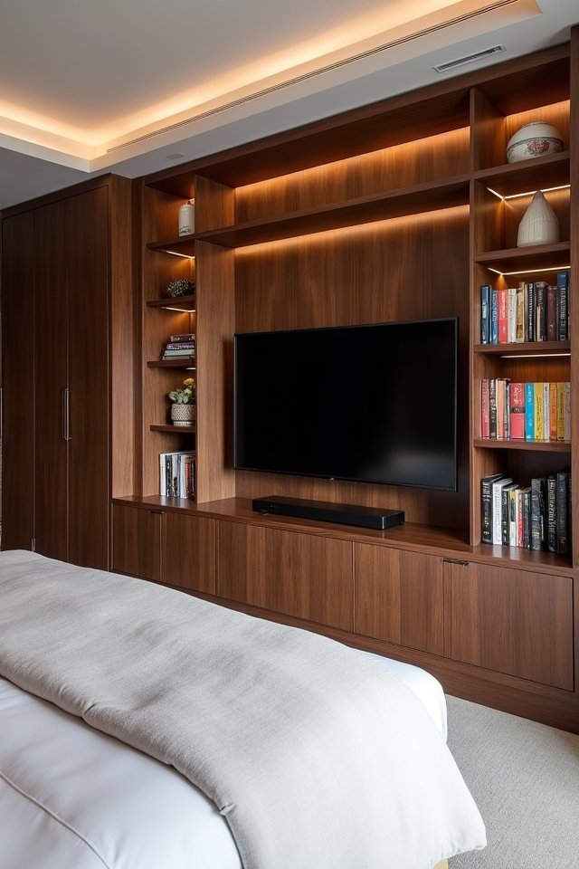 elegant wall mounted bookshelves design