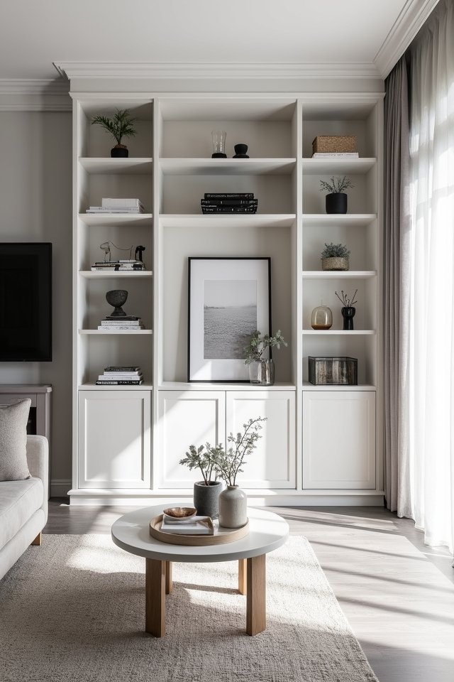 elegant white built ins