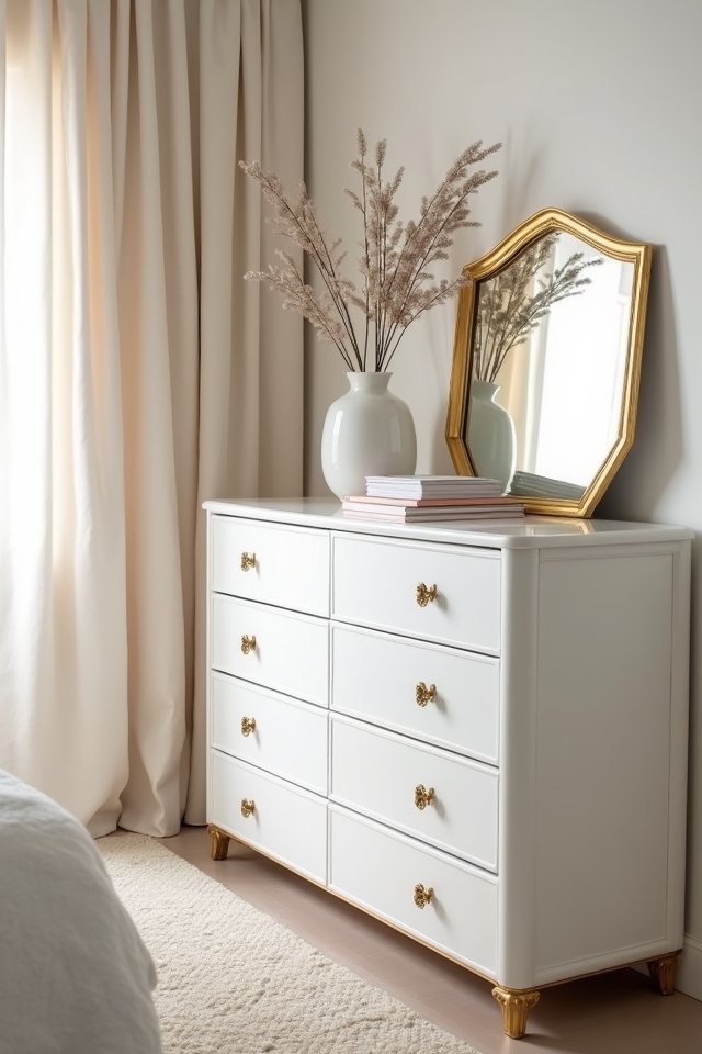 elegant white dresser luxury