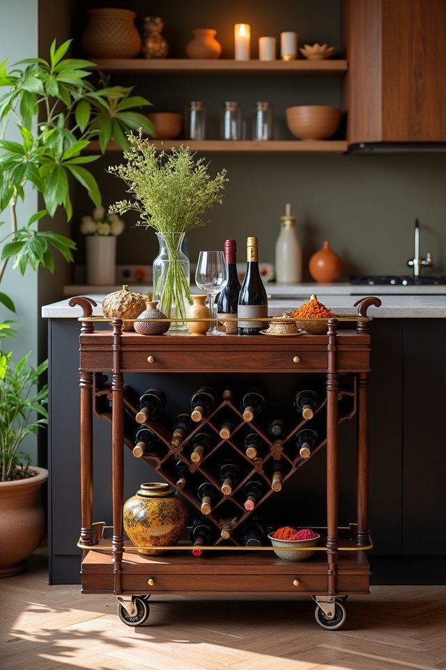 elegant wine trolley convenience