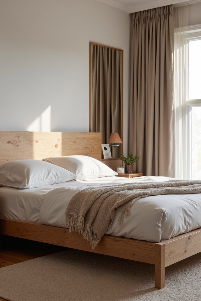 elegant wooden bed frame