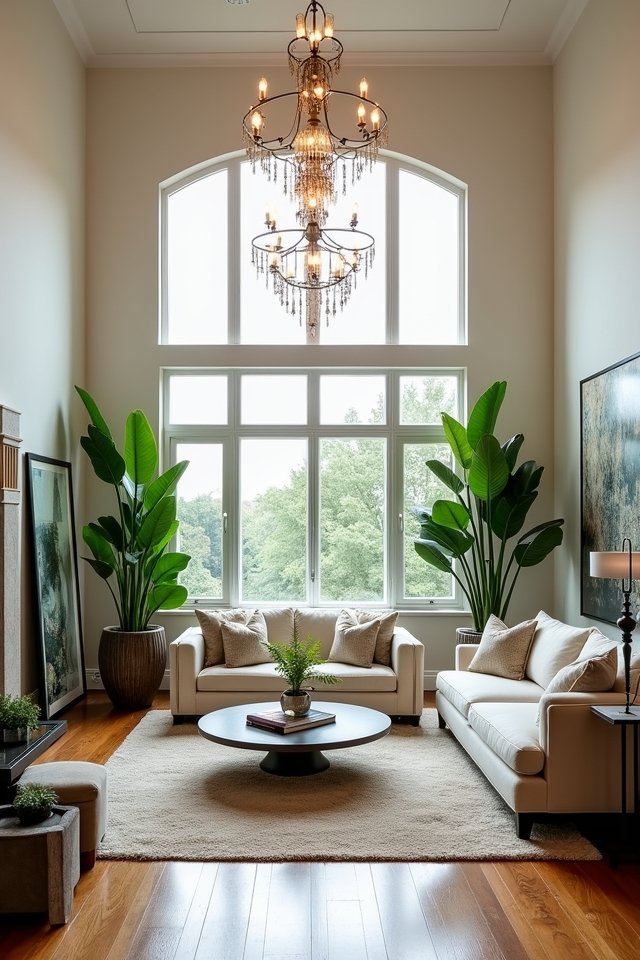 elevate decor with tall plants