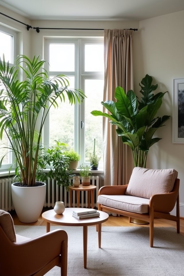 elevate space with tall plants
