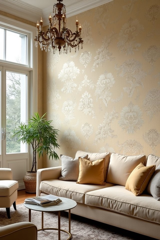 elevate with damask wallpaper