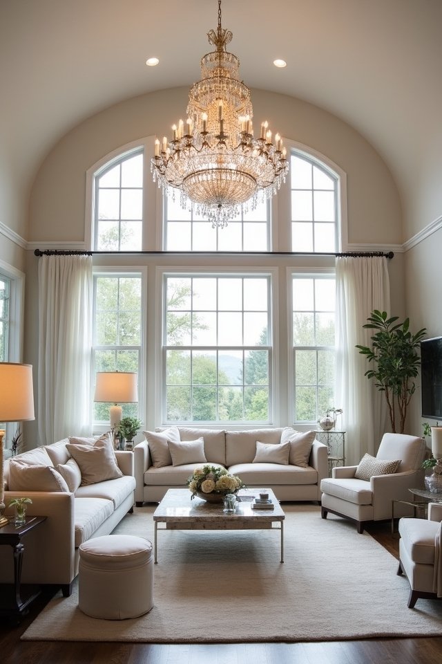 elevate with statement chandelier