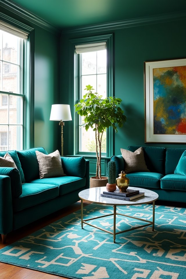 emerald and cerulean elegance