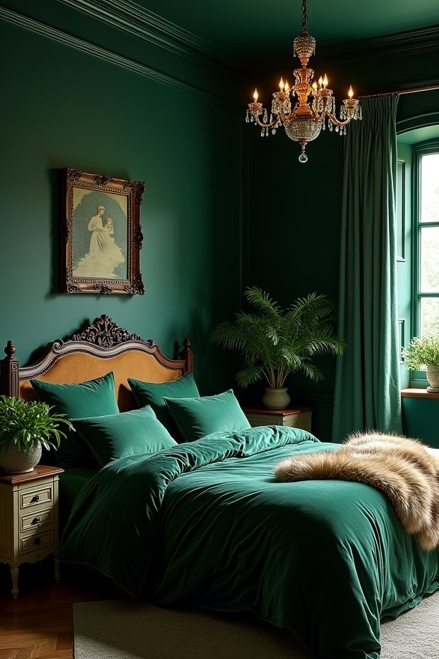 emerald green bedroom oasis