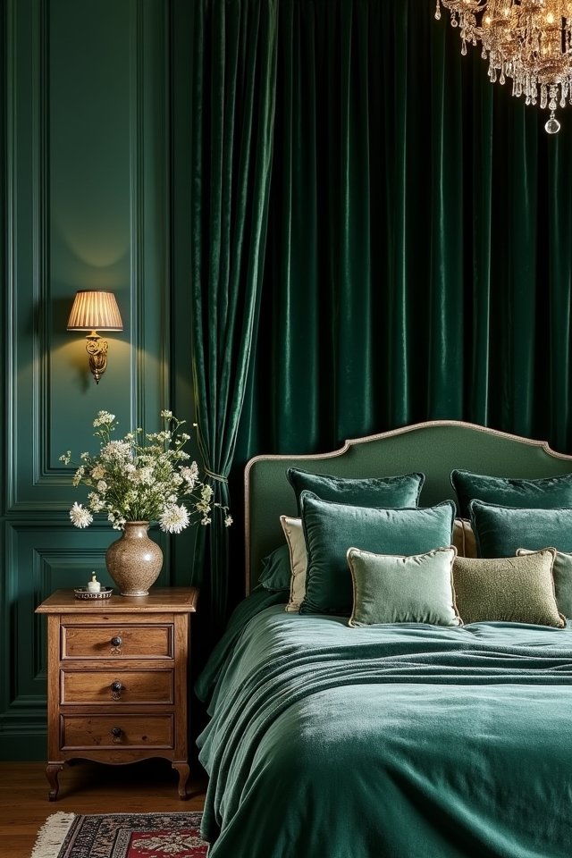 emerald green romantic oasis