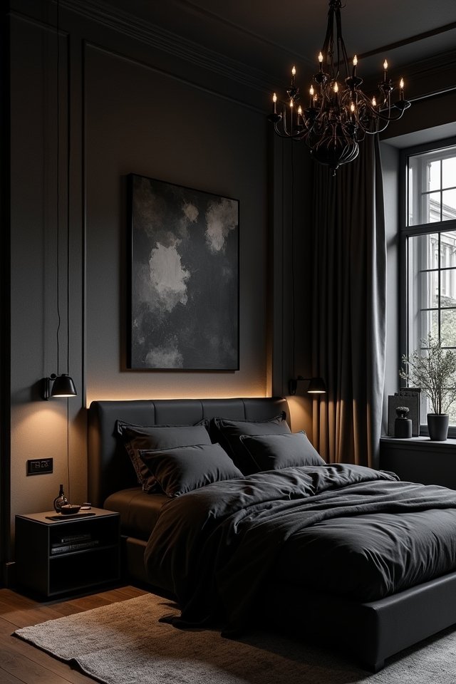 enchanting black lighting atmosphere