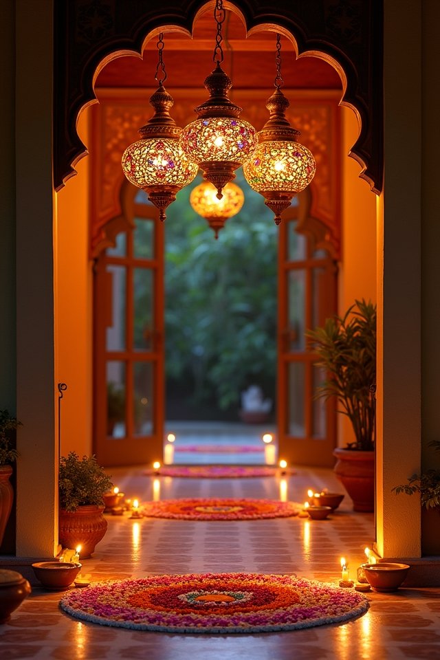 enchanting decorative lanterns and diyas