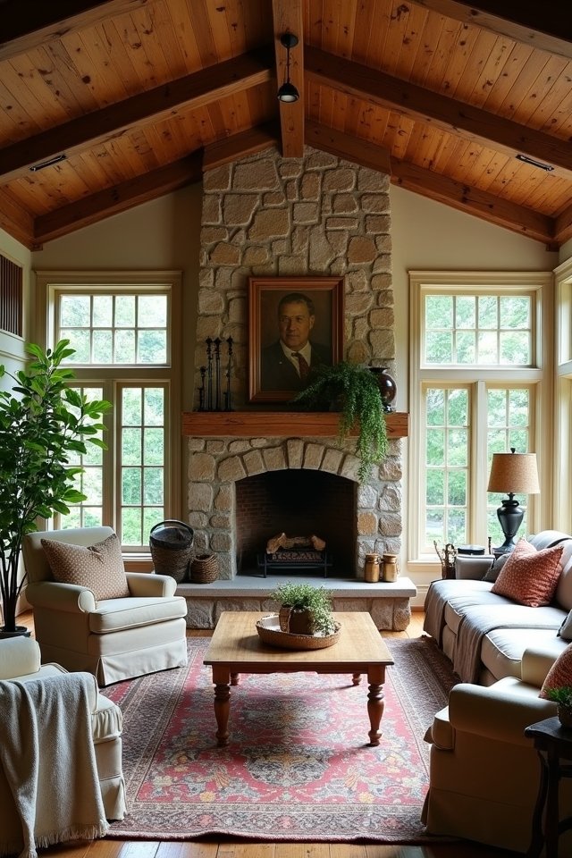 enchanting fireplace as focal point