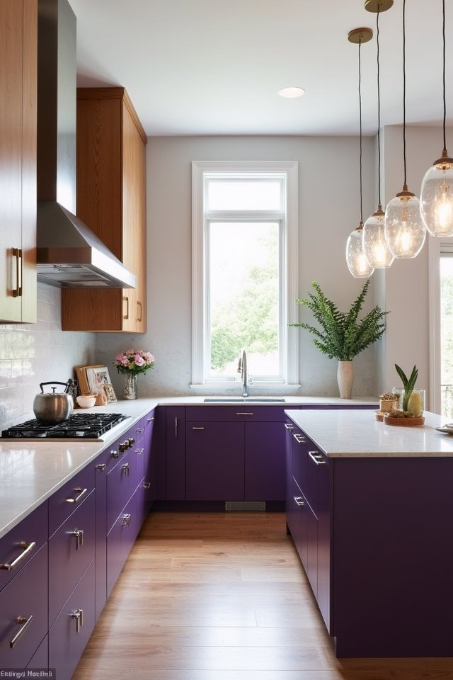 enchanting purple lavender kitchen