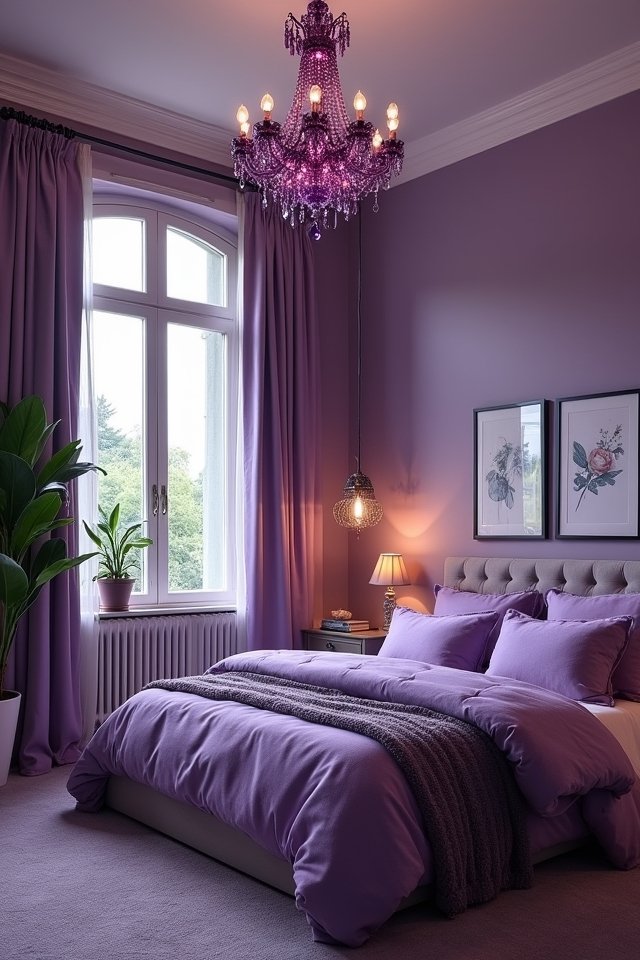 enchanting purple light fixtures