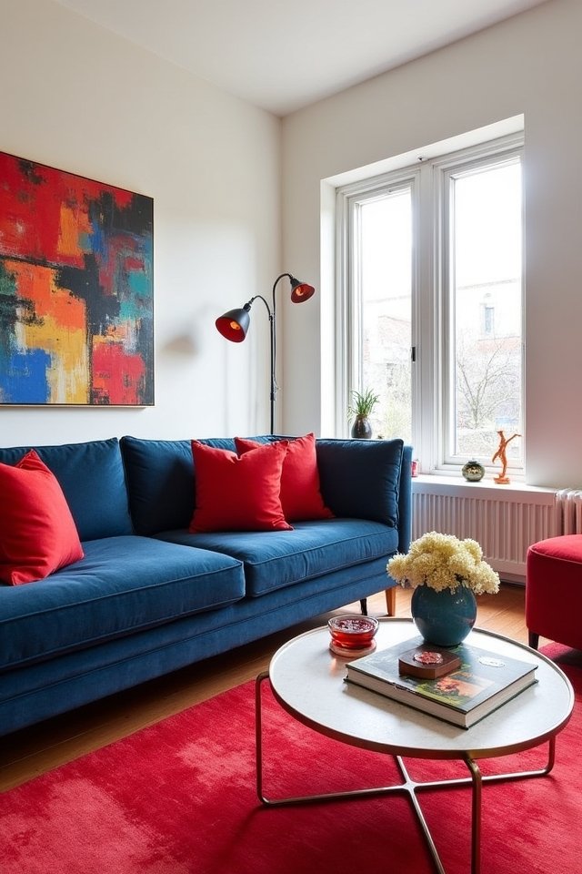 energize your navy living room