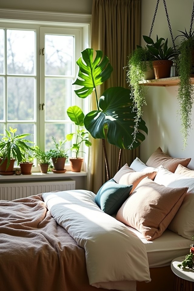 enhance bedroom freshness with plants