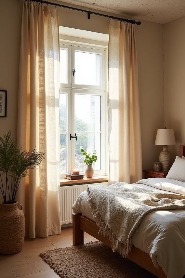 enhance bedroom with curtains