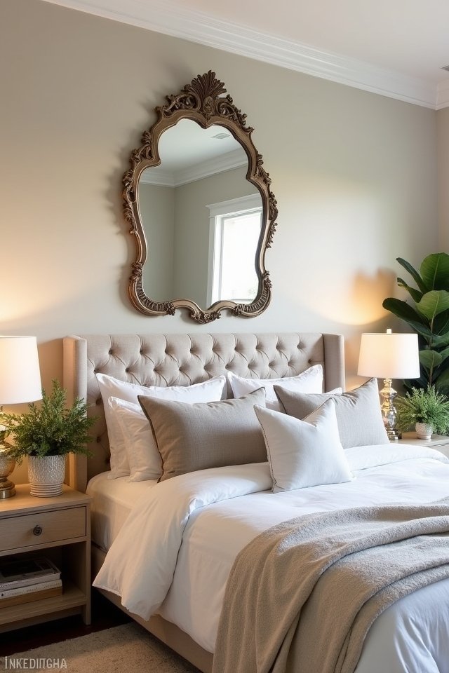 enhance bedroom with mirrors